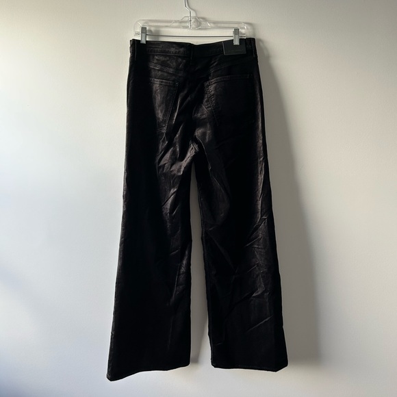 Citizens of Humanity black crushed velvet Paloma wide leg pants - Picture 5 of 8
